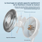 7200mAh ventilateurs rechargeables ventilateur de bureau Portable bureau à domicile dortoir USB petit ventilateur électrique circulateurs d'air ventilateur de Table à vent élevé