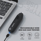 Prévention Words-Tondeuse à cheveux en antarctique pour homme, rasoir électrique aste, lame de touriste rotative à 360 degrés, indolore et sûre