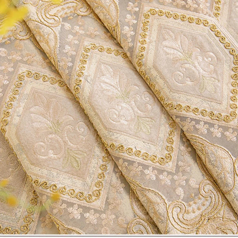 Rideaux de luxe brodés en Chenille européenne, pour salon, chambre à coucher, fenêtre, ensemble élégant, cantonnière, rideaux occultants personnalisés