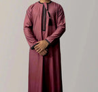 Nouveaux hommes musulmans à manches longues Robe pull Abaya Daffah Jubba Thobe Pakistan saoudien arabe caftan Islam vêtements Robe de prière Afghan