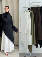 Musulman moyen-orient arabe dubaï Abayas pour femmes haut avec jupe deux pièces ensemble modeste Ramadan caftan Robe Femme vêtements islamiques