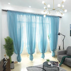 Rideaux de fenêtre en tulle rose Tyys Perconsidering, 1 côté, décoration romantique pour la maison, salon, seulement le criblage de fenêtre