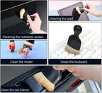 Brosse de nettoyage intérieur de voiture, climatiseur, sortie d'air, brosses de nettoyage en fourrure douce avec coquilles, dépose de poussière de crevasses, outils de brosse de détail