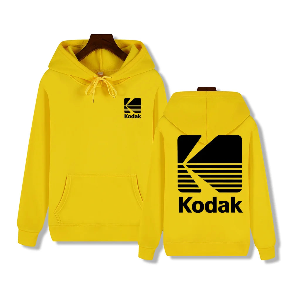 Sweat à Capuche Kodak Hip Hop Y2K — Imprimé Streetwear Rétro Homme Automne Hiver