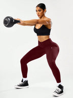 Leggings de fitness taille haute pour femmes, contrôle du ventre, cul de pêche, avec dos en V, respirants, à séchage rapide et surélevés, les plus vendus