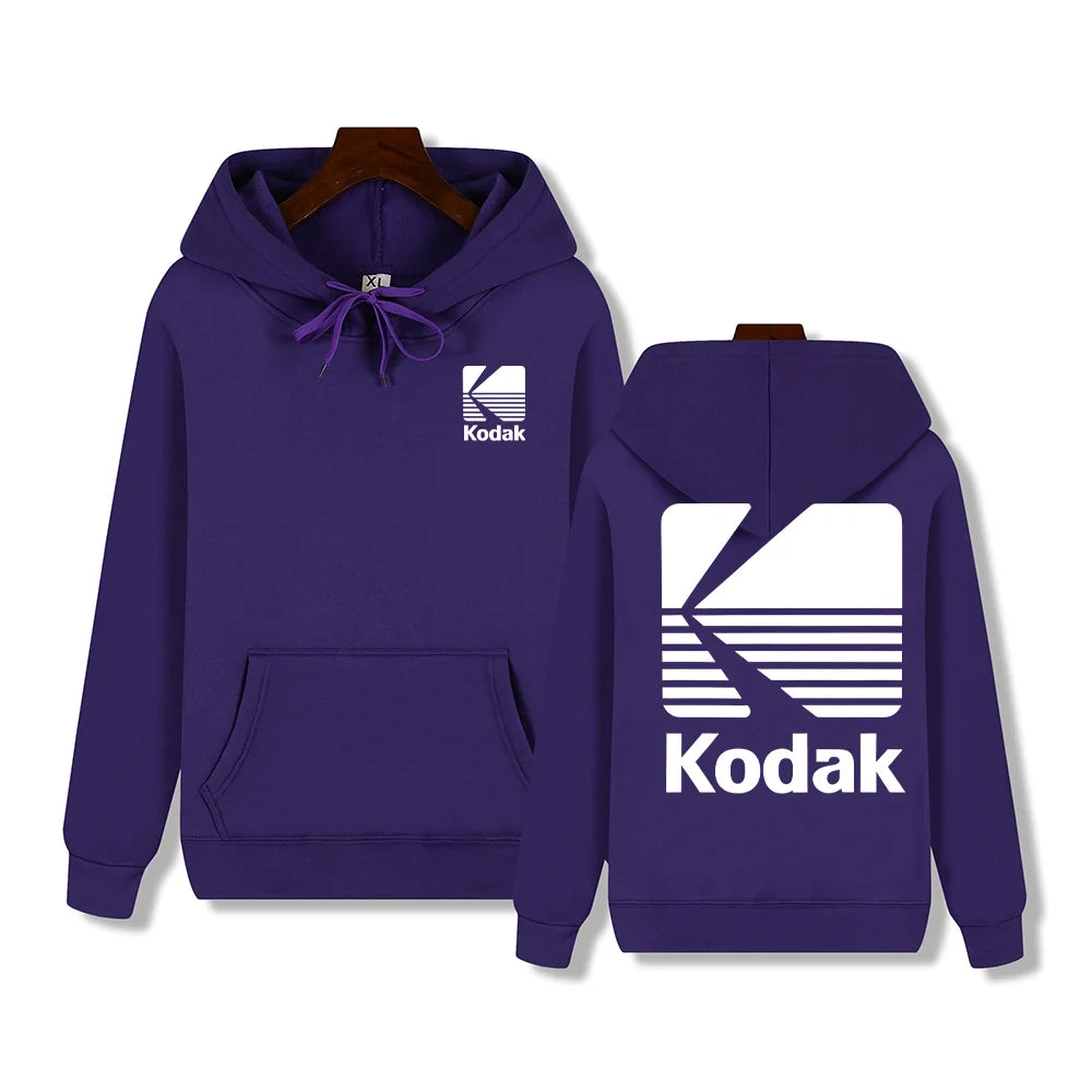 Sweat à Capuche Kodak Hip Hop Y2K — Imprimé Streetwear Rétro Homme Automne Hiver
