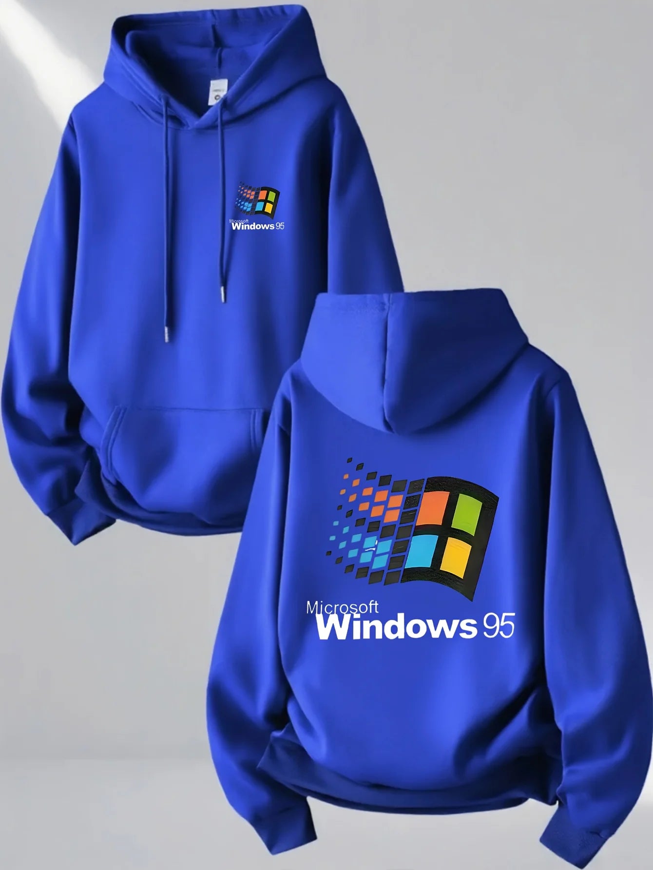 Windows 95 graphique Vintage pour les passionnés de technologie tenue de rue décontractée imprimé matériau doux pull à capuche motif haut unisexe
