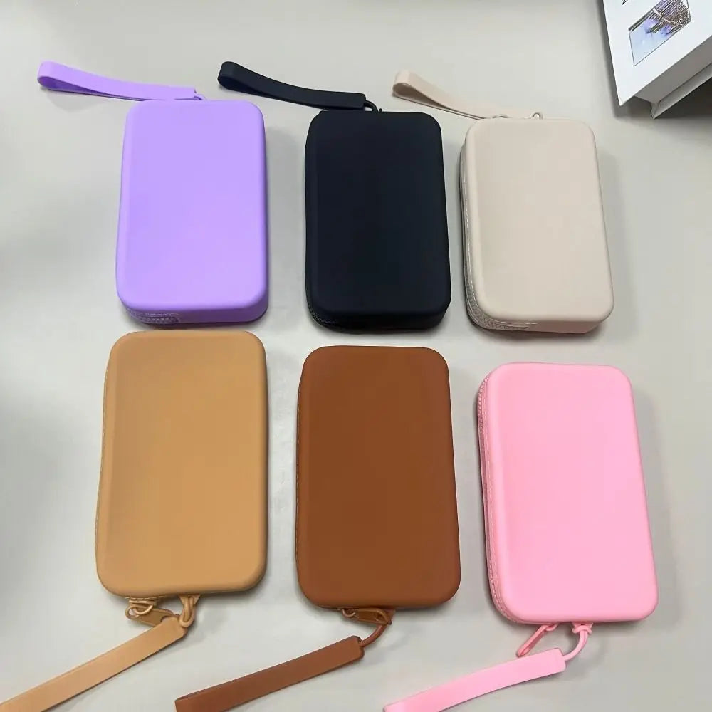 Portefeuille rectangulaire en Silicone, sac de rangement peu encombrant, sacs à main de transport multifonctions, sacs mobiles pour pièces de monnaie pour hommes et femmes
