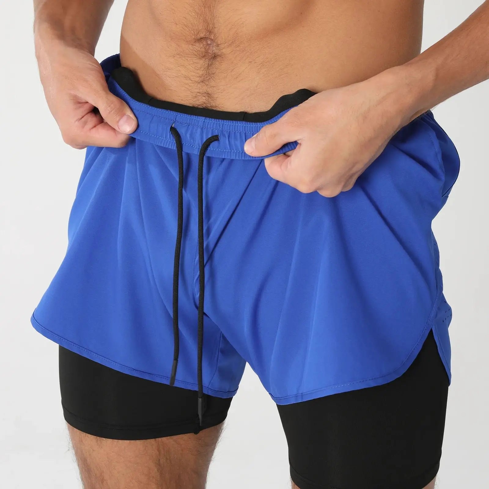 Short de course avec poches doublées pour homme, séchage rapide, léger, respirant, athlétique, sport, entraînement, boucle serviette