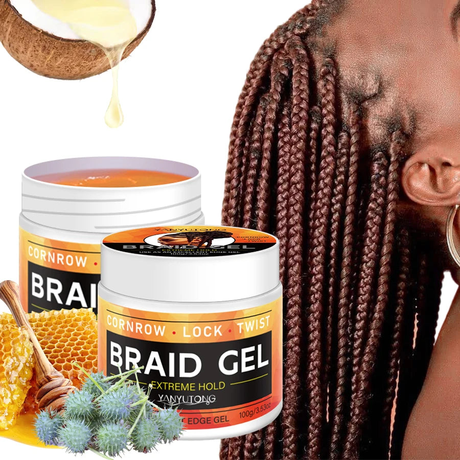 Stylage tressage Gel cire carburateur longue durée forte tenue pommade Anti-frisottis lisse finition des cheveux façonnage contrôle des bords des cheveux
