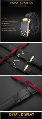 Ceinture pour hommes d'affaires de mode véritable marque de luxe ceinture boucle en métal ceinture en cuir PU de haute qualité ceinture souple avec pantalon Cargo jean