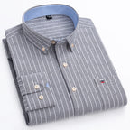 Chemise Oxford à manches longues pour hommes, grande taille 7xl, 100% coton, coupe cintrée, formelle, unie, à carreaux, vêtements de bureau élégants, nouvelle collection