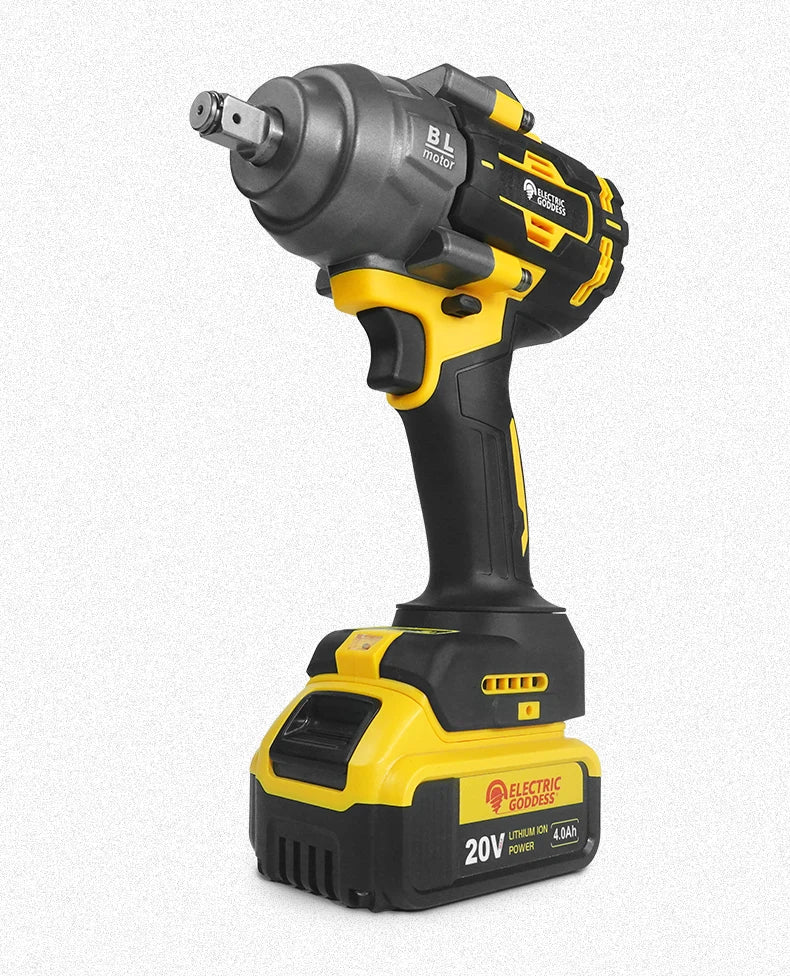 Clé électrique sans balais à couple élevé 1000N · M, clé à chocs de 1/2 pouces, grande Machine-outil de Service pour broche de batterie Dewalt 20V