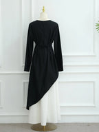 Musulman moyen-orient arabe dubaï Abayas pour femmes haut avec jupe deux pièces ensemble modeste Ramadan caftan Robe Femme vêtements islamiques
