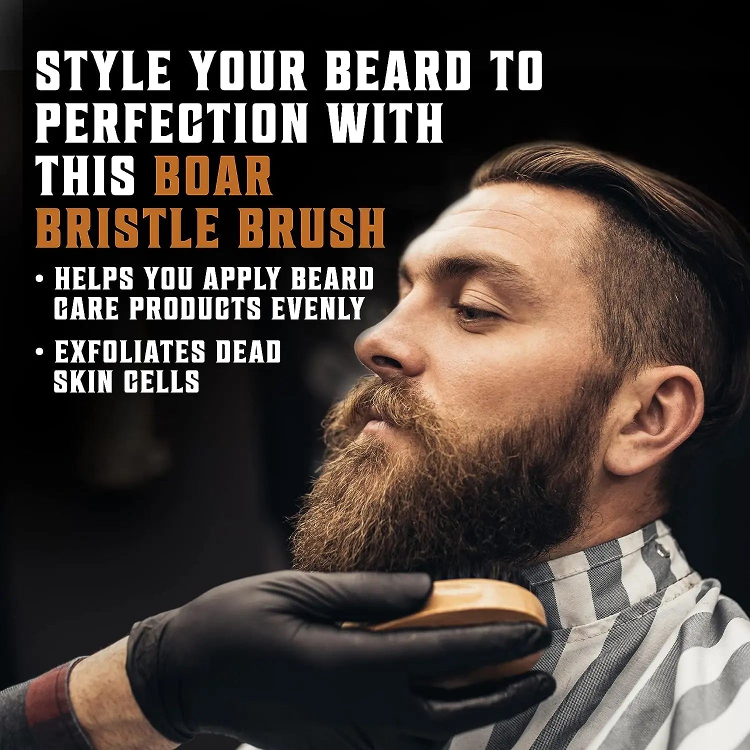 Ensemble de pinceaux de rasage portables pour hommes, poils de sanglier, barbier, brosse à barbe naturelle, peigne, ciseaux pour livres qualifiée aux, outil de coiffage