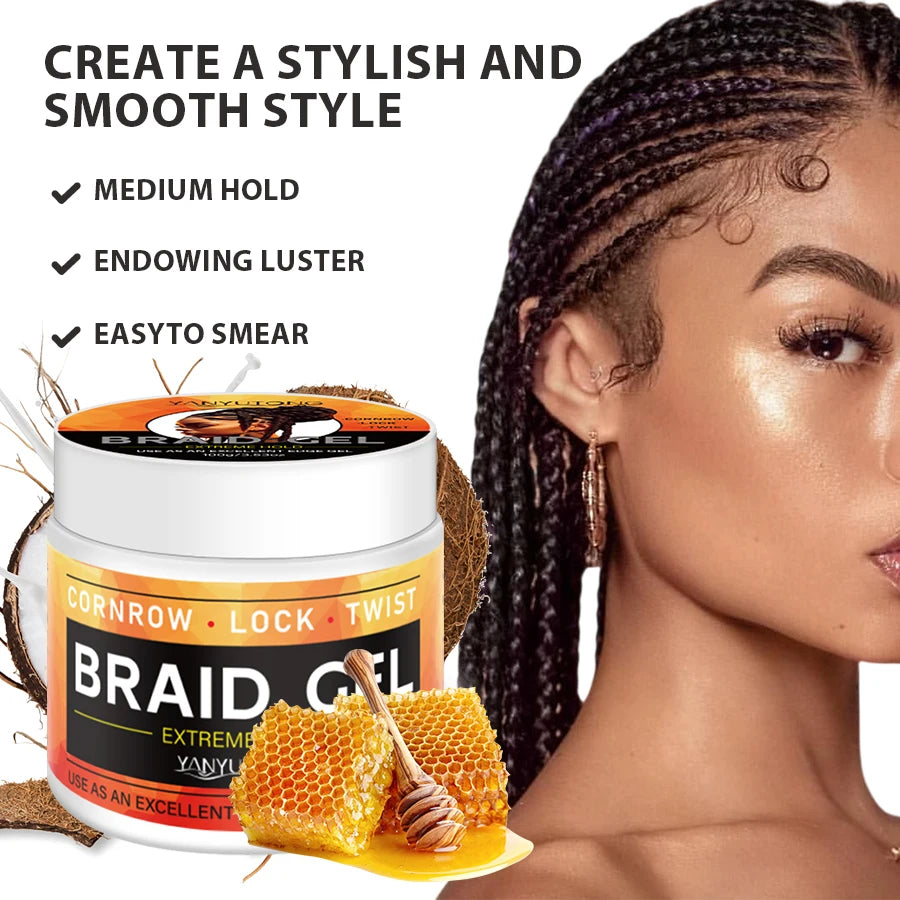 Stylage tressage Gel cire carburateur longue durée forte tenue pommade Anti-frisottis lisse finition des cheveux façonnage contrôle des bords des cheveux