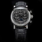 Sugess – montre-bracelet pour hommes, ST1908, mouvement à col de cygne, chronographe mécanique, véritable calendrier de phase de lune, cuir Vintage, nouveau 2026