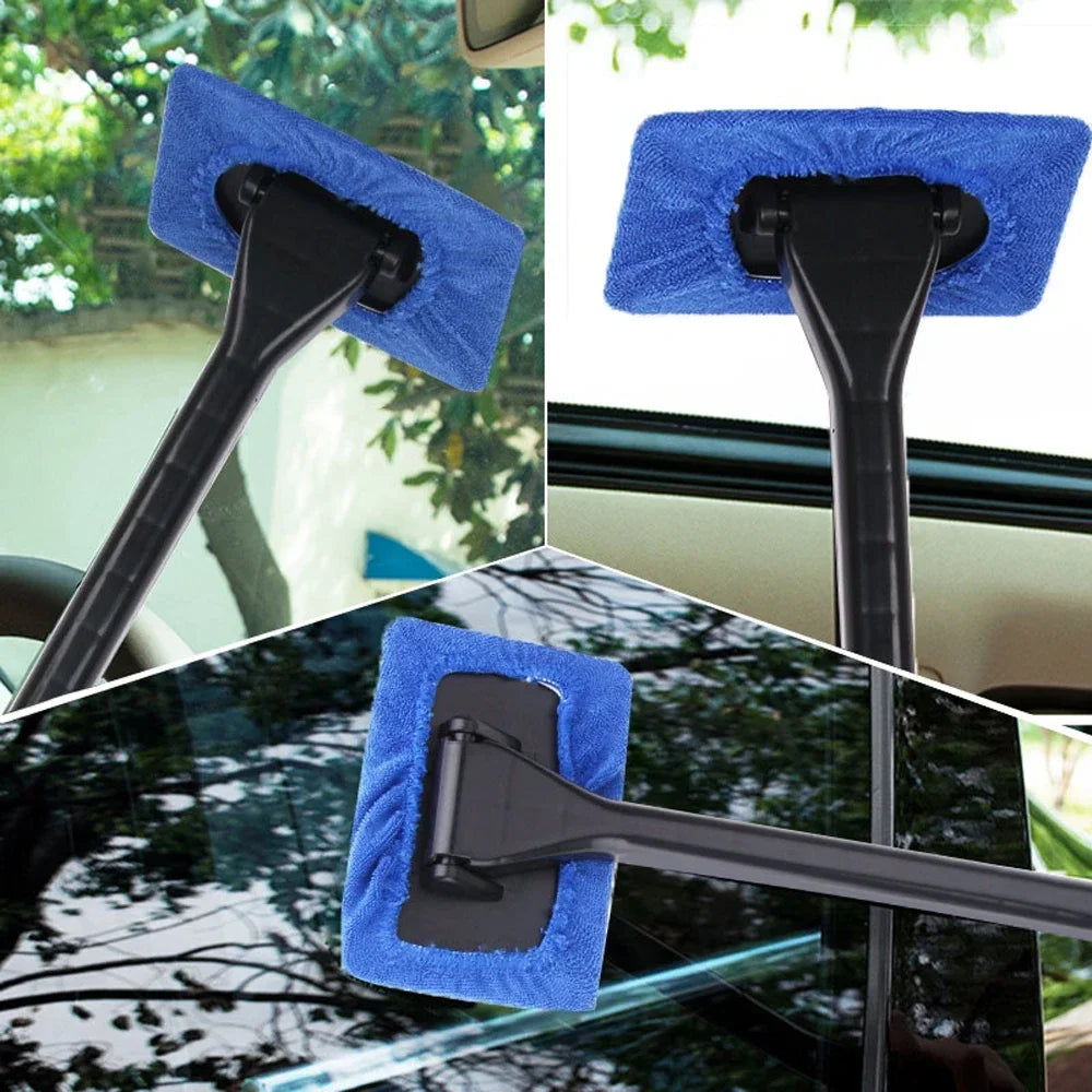 Brosse de nettoyage de pare-brise avant de voiture, dissolvant de poussière de voiture pour enlever le brouillard, grattage de vitres, outils de nettoyage de voiture