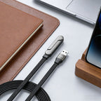 Câble de données pliable 1,5 m 240/65W avec support de téléphone intégré, support invisible, câble de charge rapide pour