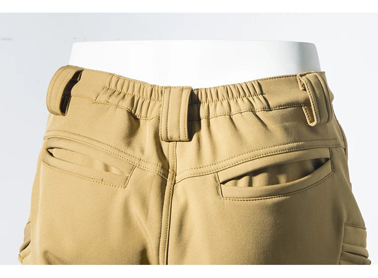 Pantalon cargo imperméable pour homme, doublé en polaire Sharkskin, idéal pour l'escalade, le ski, la randonnée, la pêche, avec de grandes poches