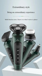 Rasoirs électriques étanches pour hommes, tondeuse électrique, support de rasoir, utilisation à sec, batterie aste, rasoirs à distance, machine de rasage