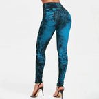 Legging taille haute pour femme, jean moulant, streetwear, push-up, décontracté, à la mode