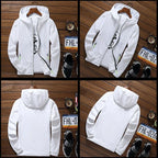 Veste fine réfléchissante de film pour hommes, coupe-vent à capuche, veste de sport de pilote, veste de pilote de vélo de plage