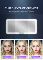 Rétroviseurs intérieurs de voiture, plaque pare-soleil, miroir de maquillage LED HD pour filles et femmes, lumière de remplissage aste, miroir de courtoisie fin universel