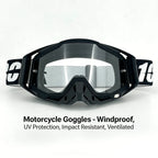 Lunettes de moto pour hommes, masque de protection MX pour motocross, moto tout-terrain, VTT, ski, sports de plein air, scooter, cyclisme