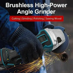Meuleuse d'angle électrique sans fil Makita DGA404 18V haute puissance 125mm/100mm, machine de découpe et de polissage rechargeable