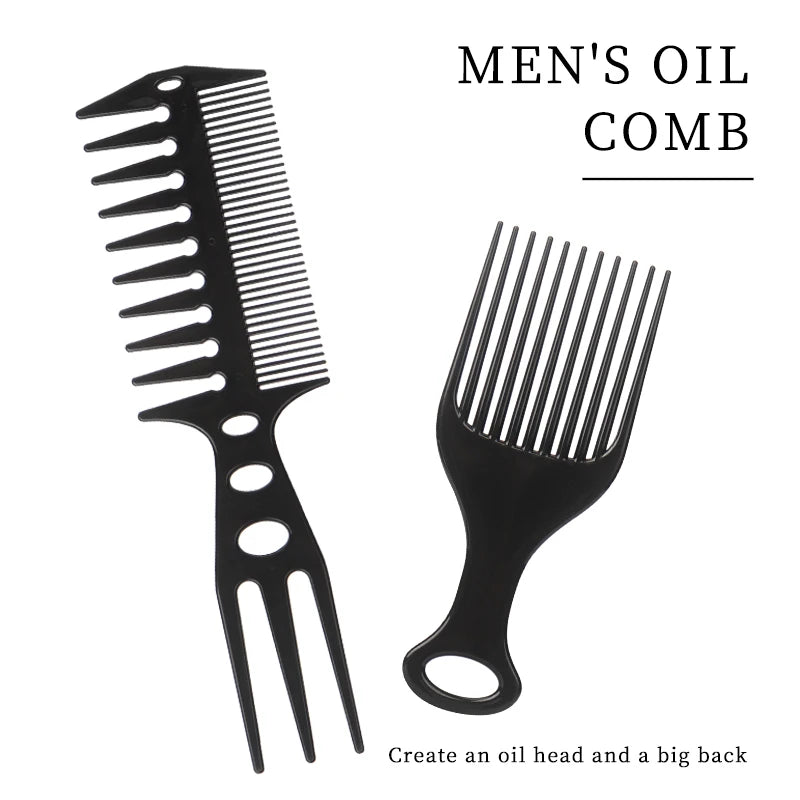 6 pièces nouveau style coiffure hommes femmes Salon de beauté cheveux coiffure brosse noire peignes brosse à cheveux
