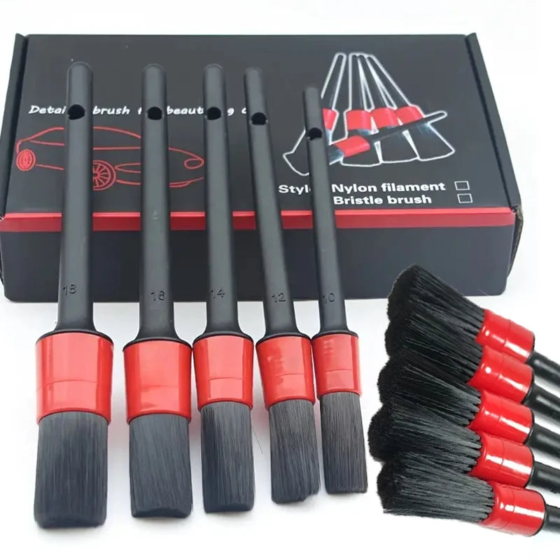 Ensemble de brosses de détail, brosses de voiture, brosse de détail de voiture pour le nettoyage de voiture, brosse de détail, brosse de roue de sortie d'air de tableau de bord