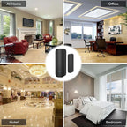 Capteur de porte WiFi ou Zigbee, avec application Tuya Smart Life, alerte de fenêtre, détecteur magnétique, capteur de porte de maison sans fil
