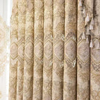 Rideaux de luxe brodés en Chenille européenne, pour salon, chambre à coucher, fenêtre, ensemble élégant, cantonnière, rideaux occultants personnalisés