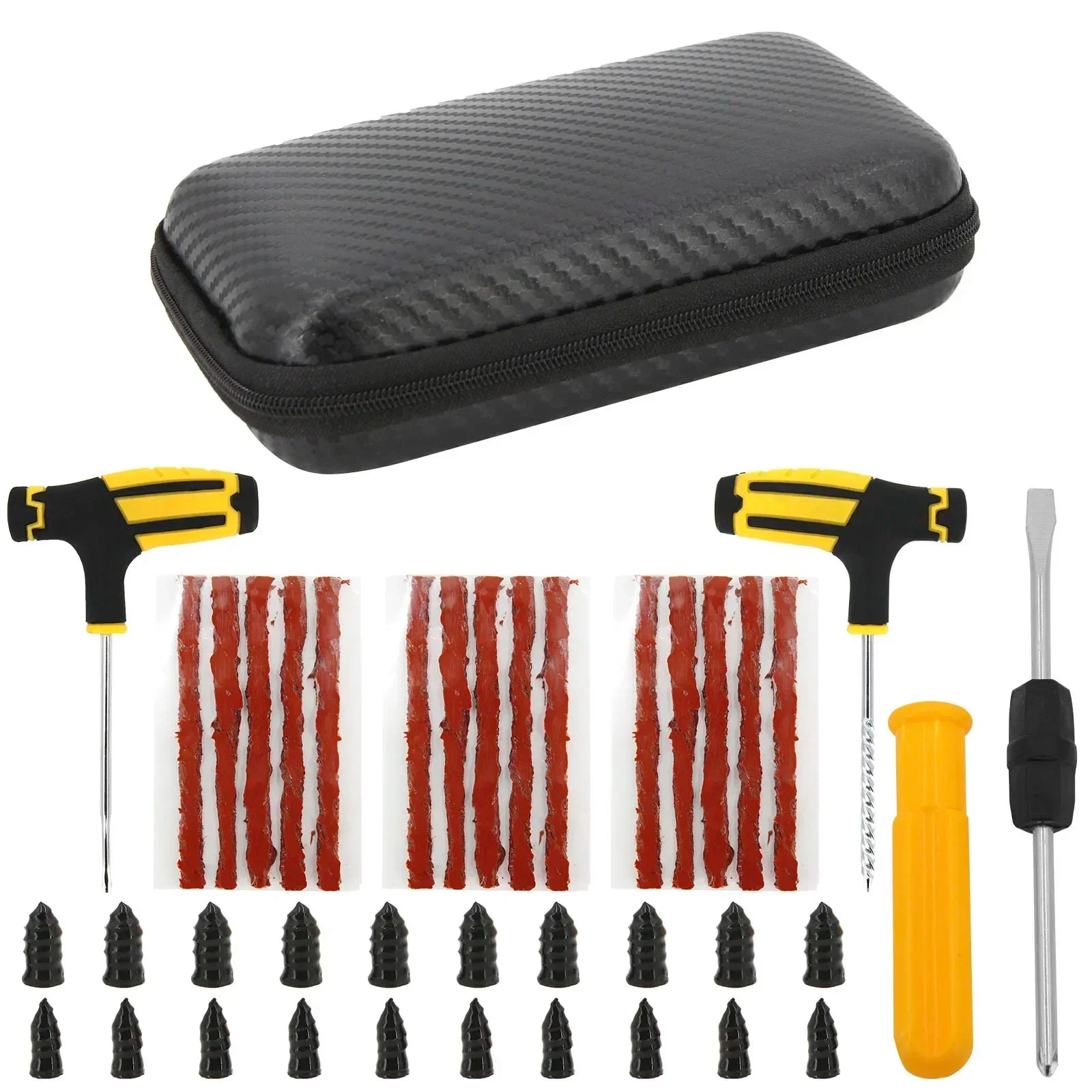 Clous de Réparation Pneus Tubeless – Kit 21 pcs Bouchons Caoutchouc Anti-Crevaison