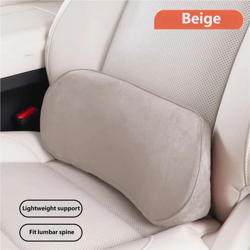 Coussin de soutien lombaire en mousse à mémoire de forme pour voiture, oreiller de taille, dossier de siège de conducteur, Support de dos de voyage, accessoires d'intérieur automobile, confort