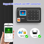 KERUI bricolage votre maison ensemble d'alarme 4G/WiFi système d'alarme pour la Protection de la sécurité à domicile détecteur de mouvement capteur de porte Tuya application intelligente