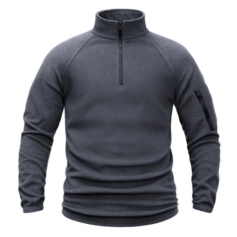 Vestes polaires tactiques pour hommes, vêtements militaires, vestes chaudes, pull à fermeture éclair, coupe-vent, sweat-shirt thermique de randonnée, manteaux épais
