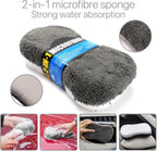 Kit de livres de lavage de voiture en microcarence, ensemble de livres de détail, outils de lavage intérieurs et extérieurs, 9 pièces