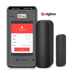Capteur de porte et de fenêtre Tuya Zigbee, système d'alarme de sécurité pour maison intelligente, application, alarme à distance, commande vocale, noir/blanc