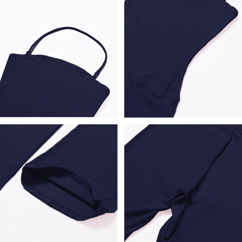 Nouvelle combinaison de yoga sans manches pour femme, salopette évasée de sport à dos nu pour la gym, tenue de sport pour femme