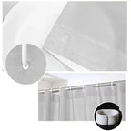 PEVA rideau de douche imperméable moisissure salle de bain rideau solide vague fenêtre Tulle maison luxe avec crochets lourd S pli ondulé douche