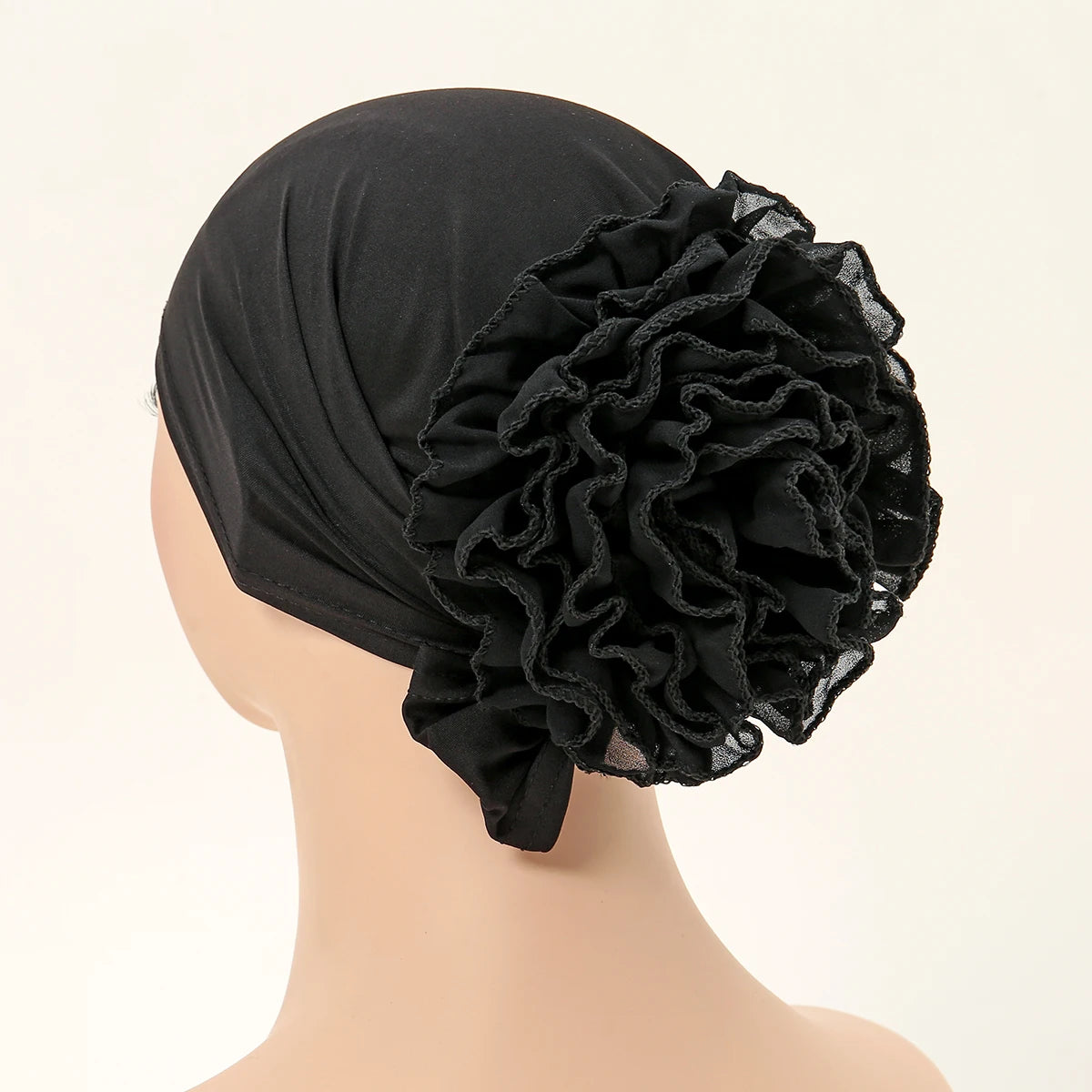Mousseline de soie pour femmes musulmanes, panhua, chapeau astronomique fin, enveloppement de la tête Islam, turban arrière, bande de sauna féminine, document solide