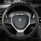 Housse de volant de voiture en cuir PU 38cm pour Suzuki Swift 2011-2016 Vitara 2015-2019 Celerio 2015 - 2019 SX4 S-CROSS 2013-2019