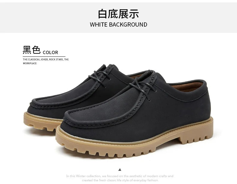 Chaussures de marche en cuir de vache pour hommes, mocassins décontractés à semelle Durable, à la mode, nouvelle collection printemps-automne 2026