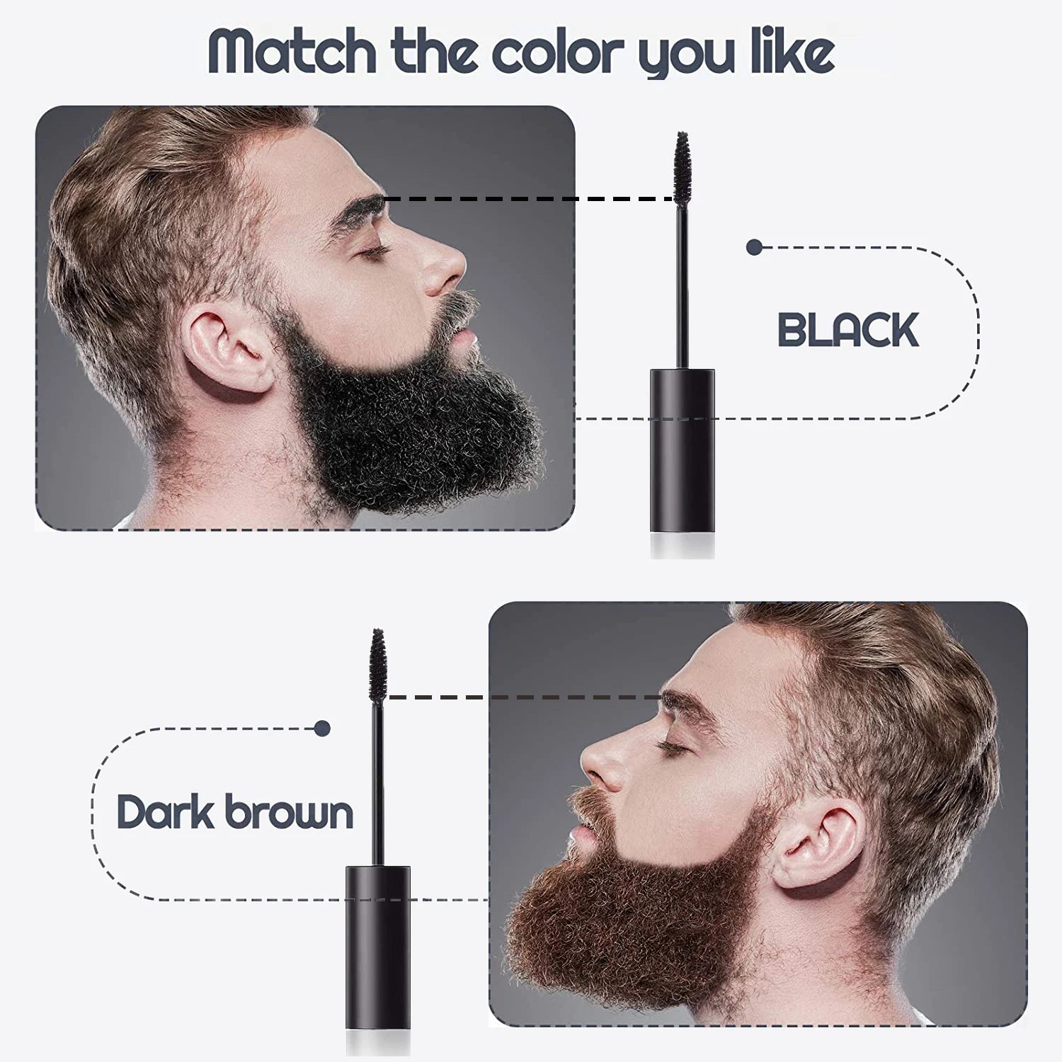 Crème à sourcils imperméable et longue durée pour hommes, brosse à sourcils, teinture de couleur, remplissage de barbe, outils de coiffure, 10ml