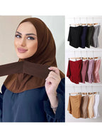 Classique Islam femmes prêt à porter Snap Fastener Hijabs pour femme couverture complète bandeau écharpe Turban casquettes Turbante Mujer