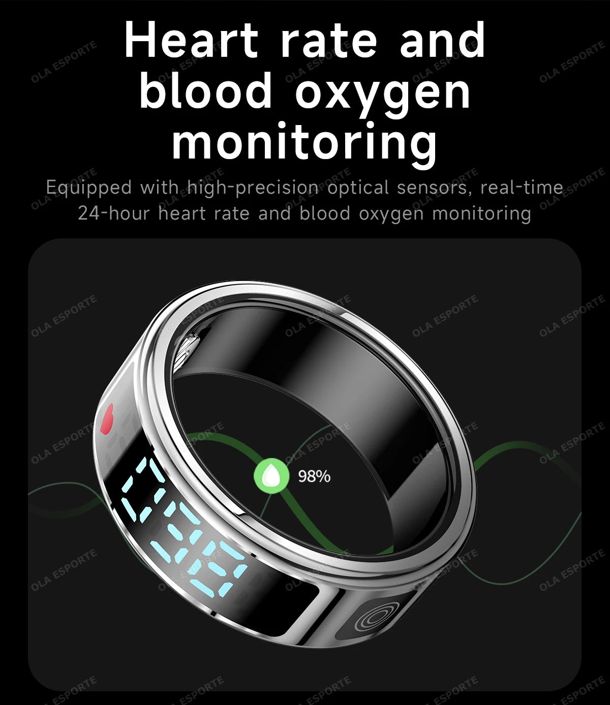 Anneau intelligent avec écran d'affichage et tactile, gestionnaire de santé, vidéo de balayage de gestes, étanche 5 ATM pour hommes et femmes, Smartring 2026, nouveau