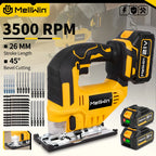 MELLWIN 3500 tr/min scie sauteuse électrique sans fil 31 lames scie courbe sans fil outil de travail du bois multifonction pour Makita broche de batterie 18V