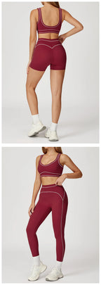 Ensemble de yoga 2 pièces pour femme, tenue de sport, vêtements de gym, ensemble soutien-gorge de sport et pantalon de course, vêtements de yoga et de sport pour femme
